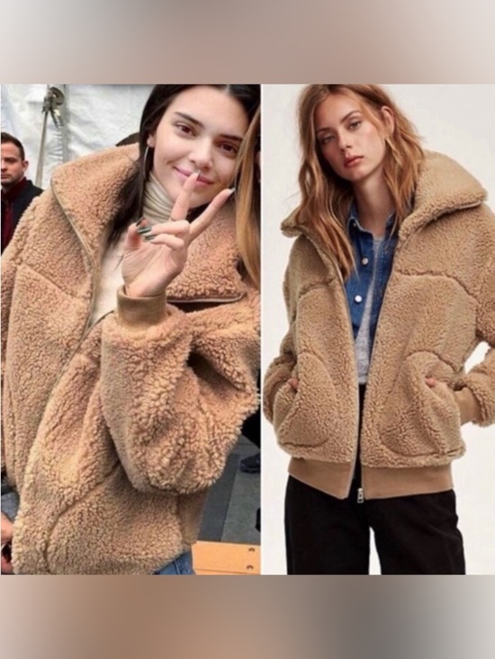 Wilfred Jackets & Blazers - Aritzia teddy coat as soon on Kendall Jenner- Tan- oversized fit